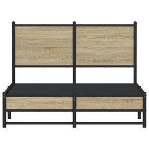 Sängram utan madrass metall sonoma-ek 120x200 cm