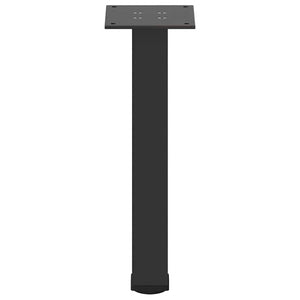 Soffbordsben 4 st svarta 42-44 cm stål