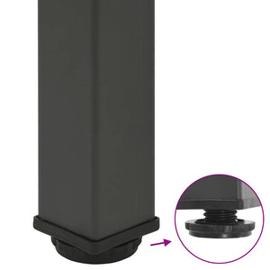 Konsolbordsben 4 st antracit 72-74 cm stål