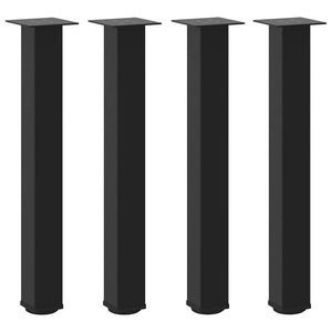 Konsolbordsben 4 st svarta 72-74 cm stål