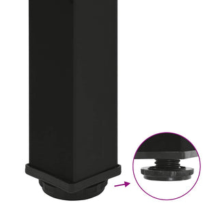 Konsolbordsben 4 st svarta 72-74 cm stål