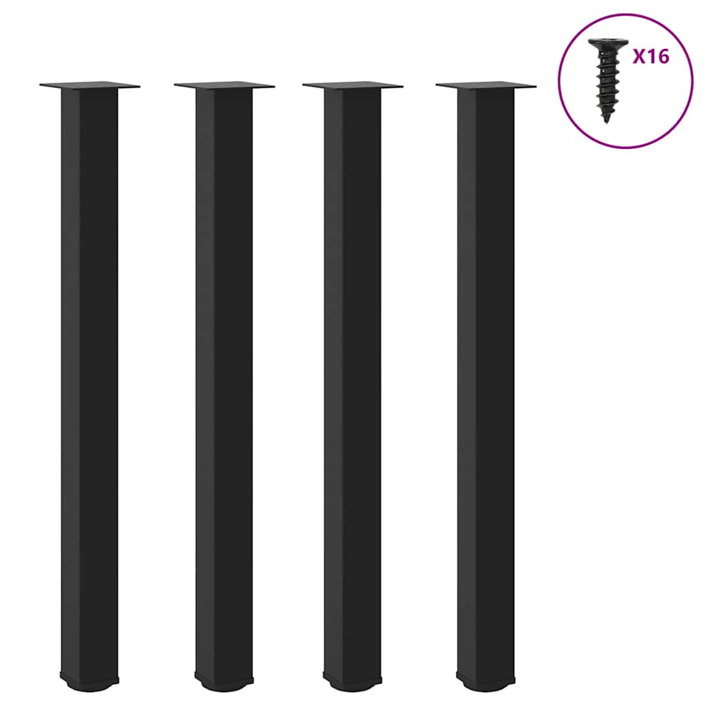 Barbordsben 4 st svarta 110-112 cm stål