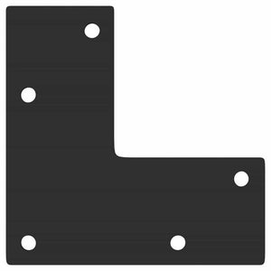 Konsolbordsben koniska 4 st svarta 72-73 cm stål