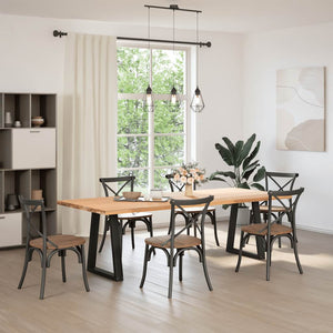 Matbordsben V-formade 2 st svarta 50x(72-73,3) cm stål