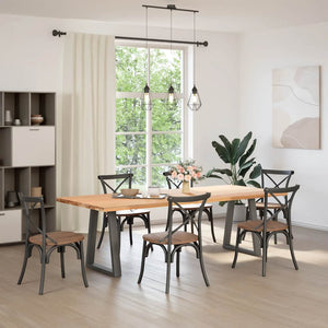 Matbordsben V-formade 2 st antracit 60x(72-73,3) cm stål