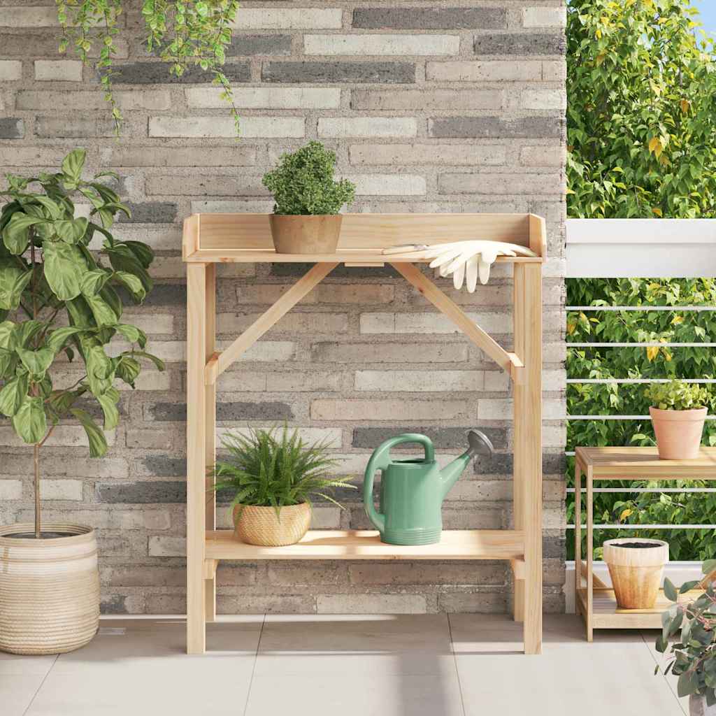 Planteringsbord Naturfärg 75 x 40 x 90 cm Stabil furu trä