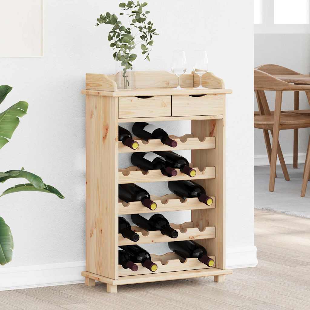 Vinställ Naturfärg 58 x 28 x 90 cm Massiv Furu