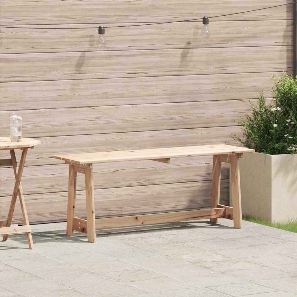 Utomhusbänk Naturfärg 119 x 37 x 47 cm Massiv Furu