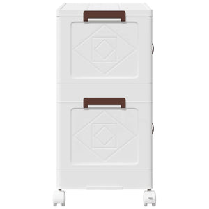 Förvaringslåda stapelbar med hjul 2 nivåer 28L 48,5x29,5x59,5cm