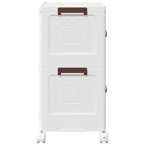 Förvaringslåda stapelbar med hjul 2 nivåer 75 L 64x40x76 cm