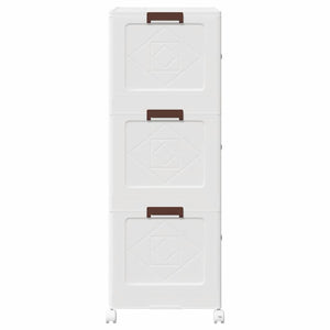 Förvaringslåda stapelbar med hjul 3 nivåer 75 L 64x39,5x110,5cm