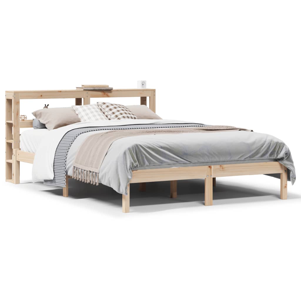Sängram utan madrass 120x190 cm massiv furu