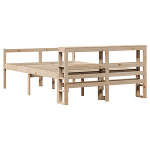 Seniorsäng med sänggavel 160x200 cm massivt furu