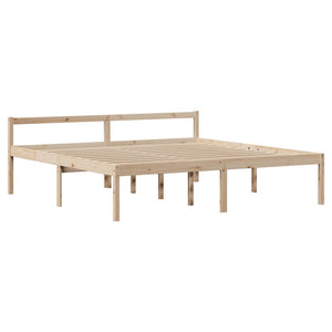 Seniorsäng med sänggavel 180x200 cm massivt furu