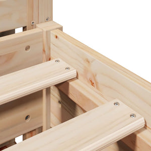 Sängram utan madrass 120x200 cm massiv furu