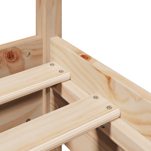 Sängram utan madrass 75x190 cm massiv furu