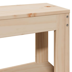 Sängram utan madrass 120x200 cm massiv furu