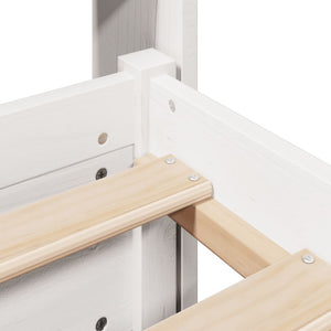 Sängram med huvudgavel utan madrass vit 160x200 cm