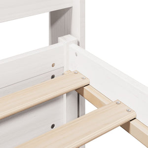 Sängram med huvudgavel utan madrass vit 180x200 cm