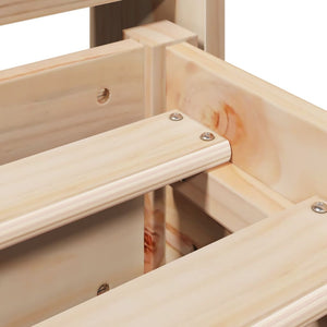 Sängram utan madrass 120x200 cm massiv furu