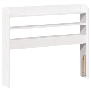 Sängram utan madrass vit 75x190 cm massiv furu