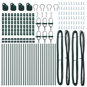 Stängselstolpe 26 pcs Grön 3,2 x 3,2 x 80 cm