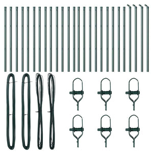 Stängselstolpe 26 pcs Grön 3,2 x 3,2 x 100 cm