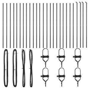 Stängselstolpe 26 pcs Grå 3,2 x 3,2 x 170 cm