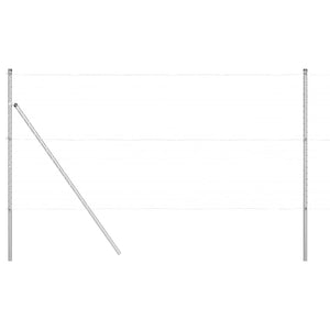 Stängselstolpe 26 pcs Grå 3,2 x 3,2 x 150 cm