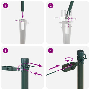 Stängselstolpe 26 pcs Grå 3,2 x 3,2 x 100 cm