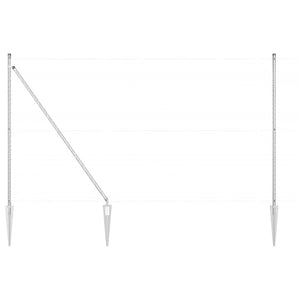 Stängselstolpe 52 pcs Grå 3,2 x 3,2 x 170 cm