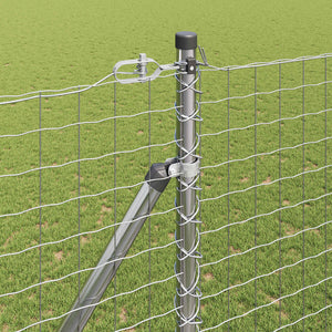 Stängselstolpe 26 pcs Grå 3,2 x 3,2 x 180 cm