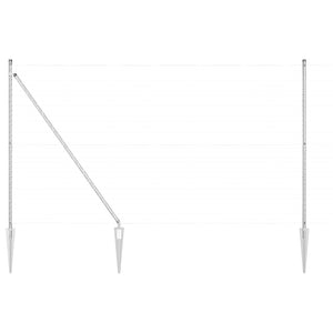 Stängselstolpe 52 pcs Grå 3,2 x 3,2 x 180 cm