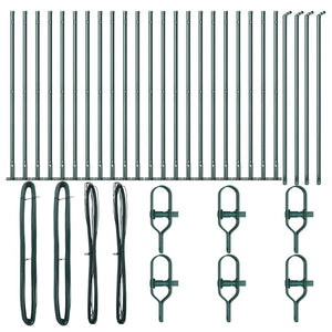 Stängselstolpe 26 pcs Grå 3,2 x 3,2 x 70 cm