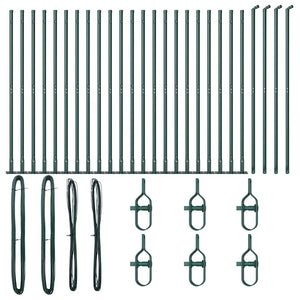 Stängselstolpe 26 pcs Grå 3,2 x 3,2 x 83,5 cm