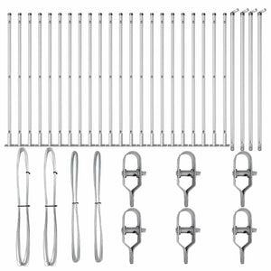 Stängselstolpe 26 pcs Grå 3,2 x 3,2 x 50 cm