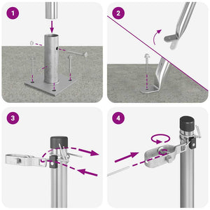 Stängselstolpe 26 pcs Grå 3,2 x 3,2 x 78,5 cm
