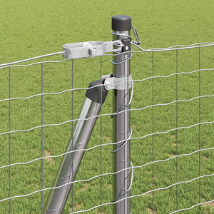 Stängselstolpe 52 pcs Grå 3,2 x 3,2 x 78,5 cm