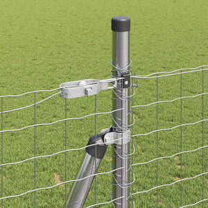 Stängselstolpe 26 pcs Grå 3,2 x 3,2 x 88,5 cm