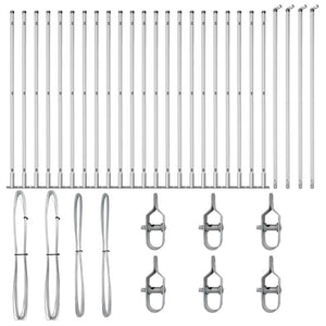 Stängselstolpe 26 pcs Grå 3,2 x 3,2 x 88,5 cm