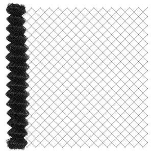 Stängselstolpe Grå 10 x 1,5 m (60 x 60 mm nät) Stål och PVC