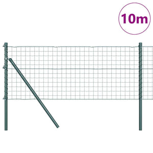Stängsel med stolpe Grön 0,4 x 10 m Stål och PVC