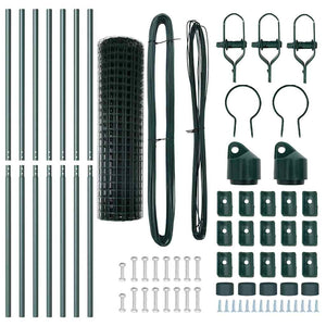 Stängsel med stolpe Grön 1,4 x 10 m Stål och PVC