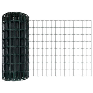 Stängsel med stolpe Grön 0,4 x 50 m Stål och PVC