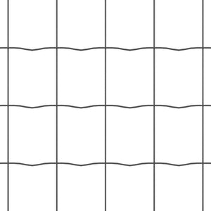 Stängsel med stolpe Grå 1,6 x 10 m Stål och PVC