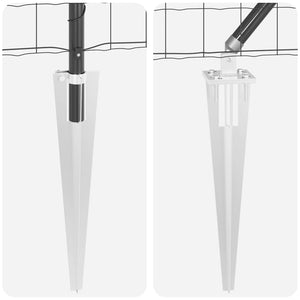 Staket med stolpar Grå 0.8 x 25 m Stål