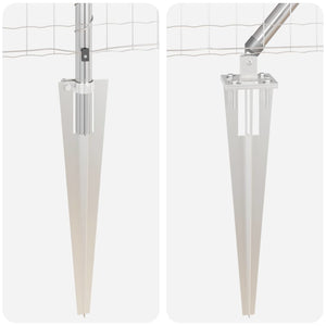 Stängsel med stolpe Silver 0,4 x 50 m Stål