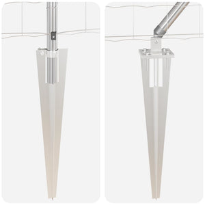 Stängsel med stolpe Silver 0,4 x 50 m Stål