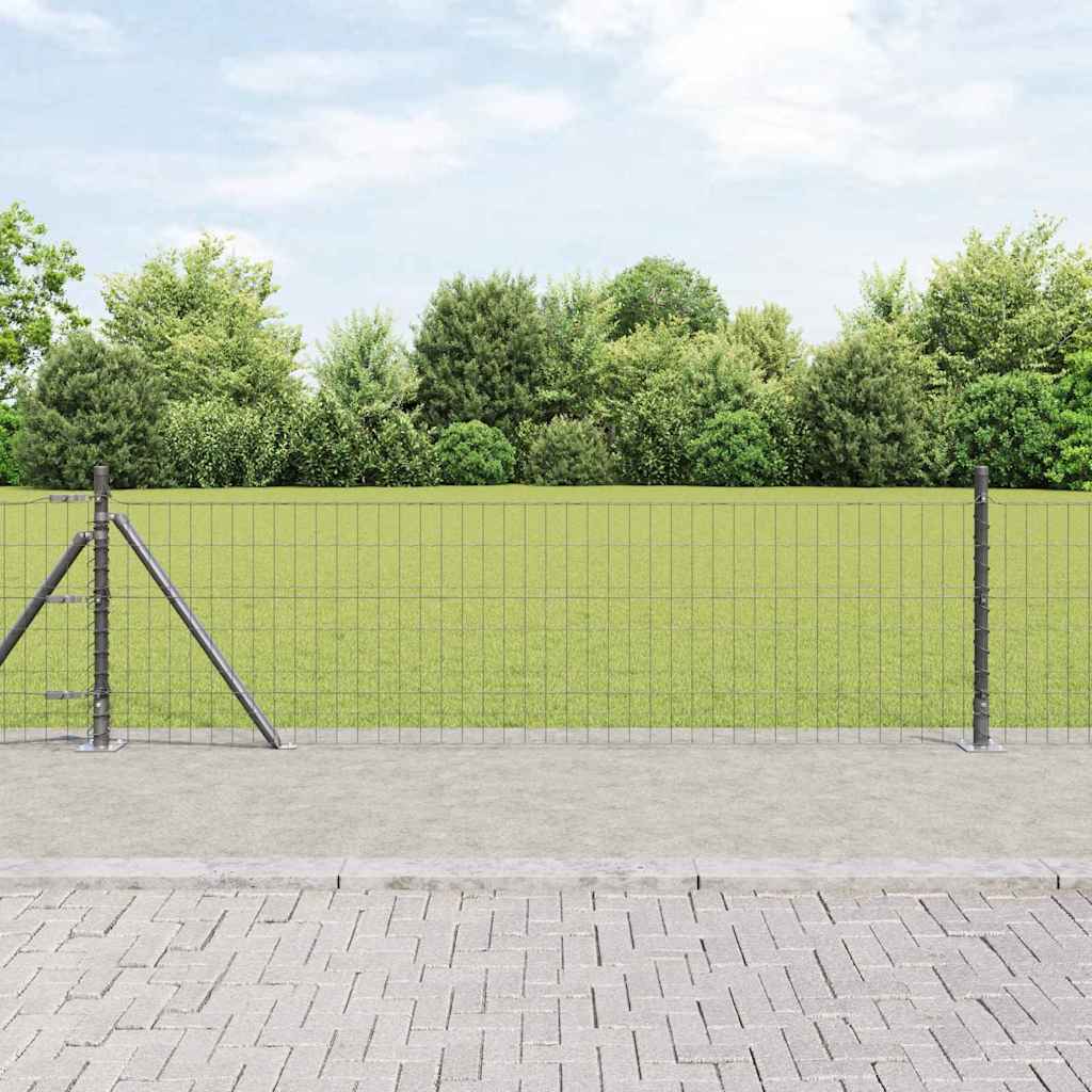 Euro Stängsel med Betongfundament 10 x 0,4 m PVC-belagda stål