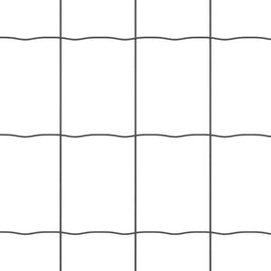 Stängsel med stolpe Grå 0,4 x 25 m Stål och PVC